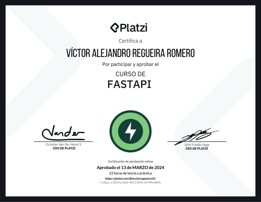 Diploma del Curso de FastAPI