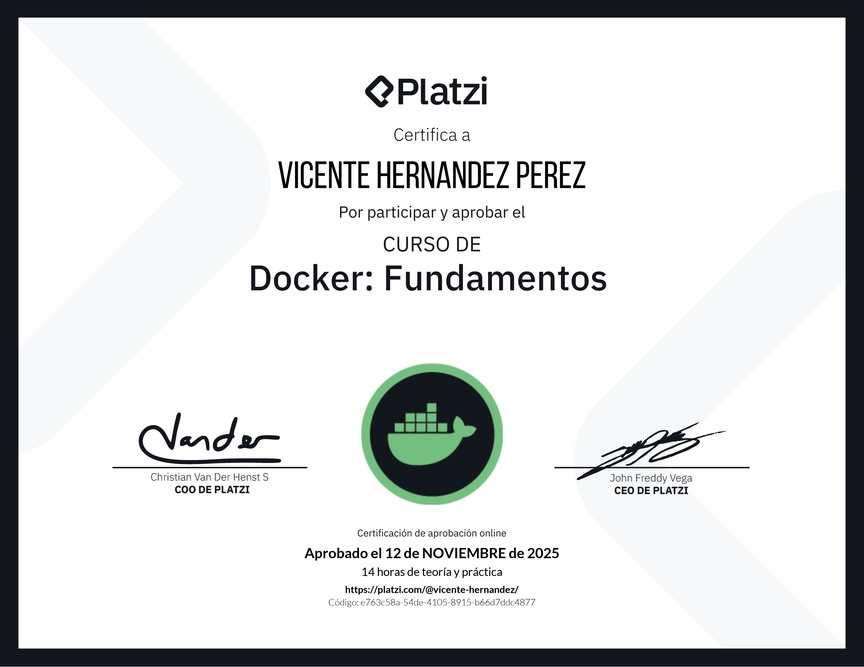Diploma del Curso de Docker: Fundamentos
