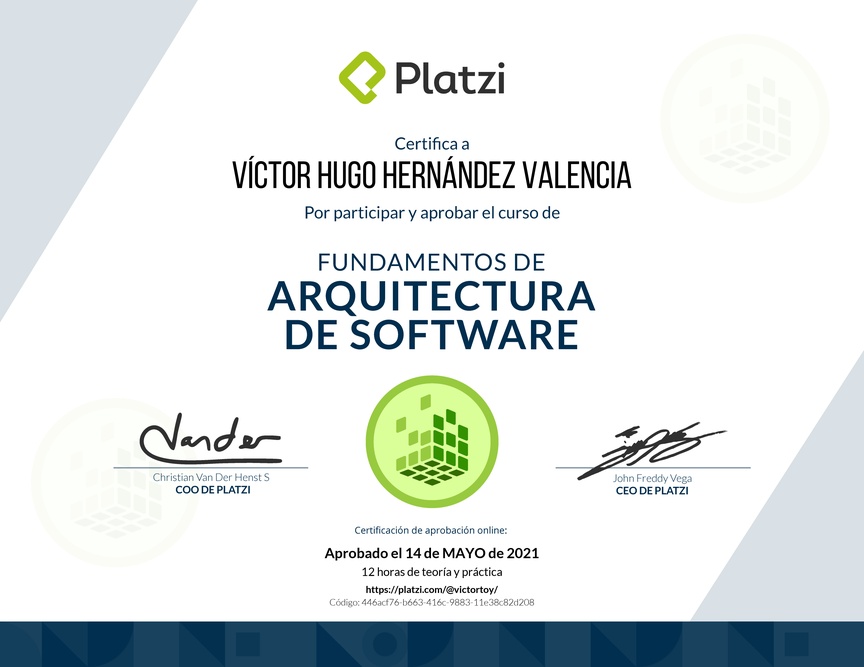 Diploma de Fundamentos de Arquitectura de Software (2018)