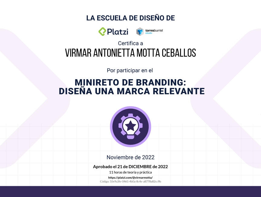 Diploma de Minireto de Branding: Diseña una Marca