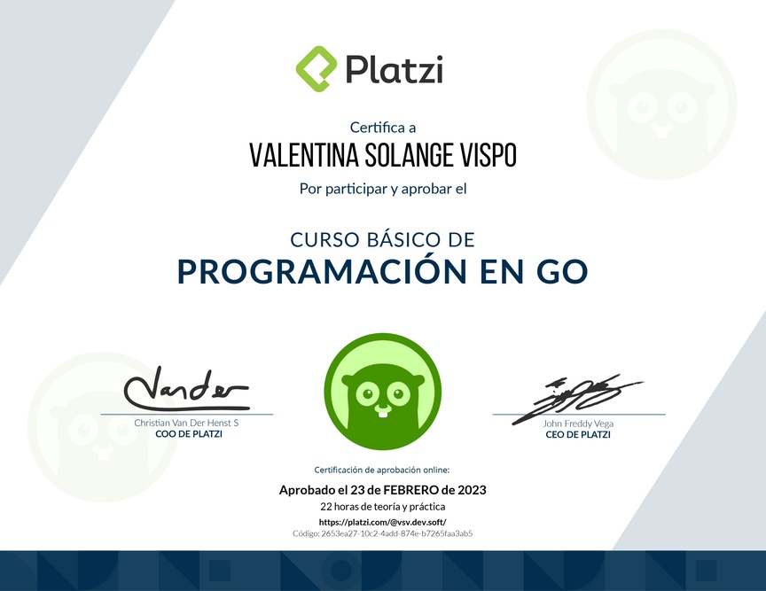 Diploma del Curso Básico de Programación en Go
