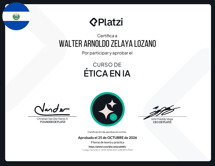 Diploma del Curso de Ética en IA