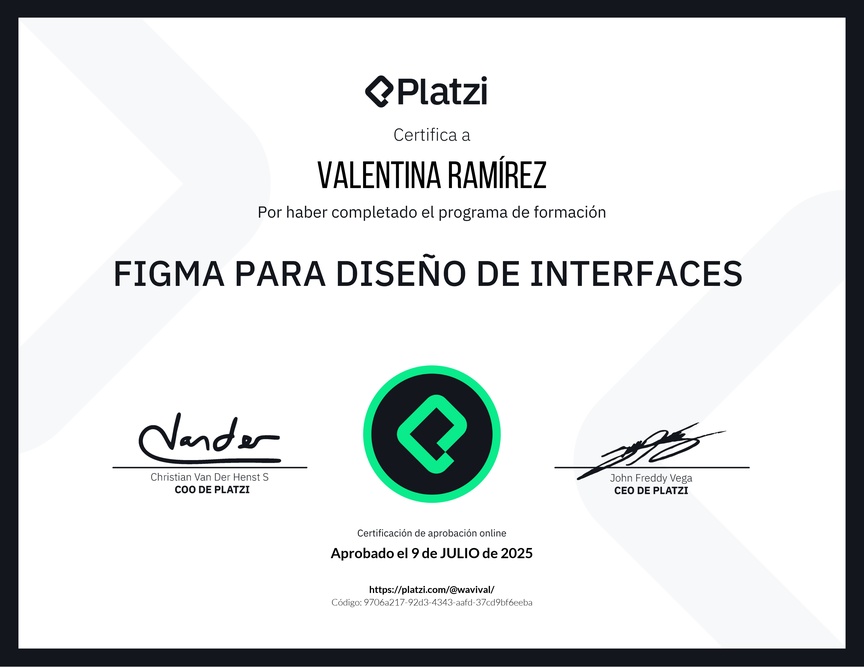 Diploma de la Ruta de Aprendizaje de Figma para Diseño de Interfaces