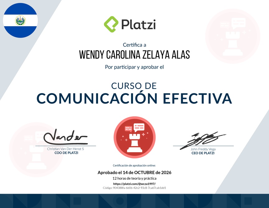 Diploma de Audiocurso de Comunicación Efectiva
