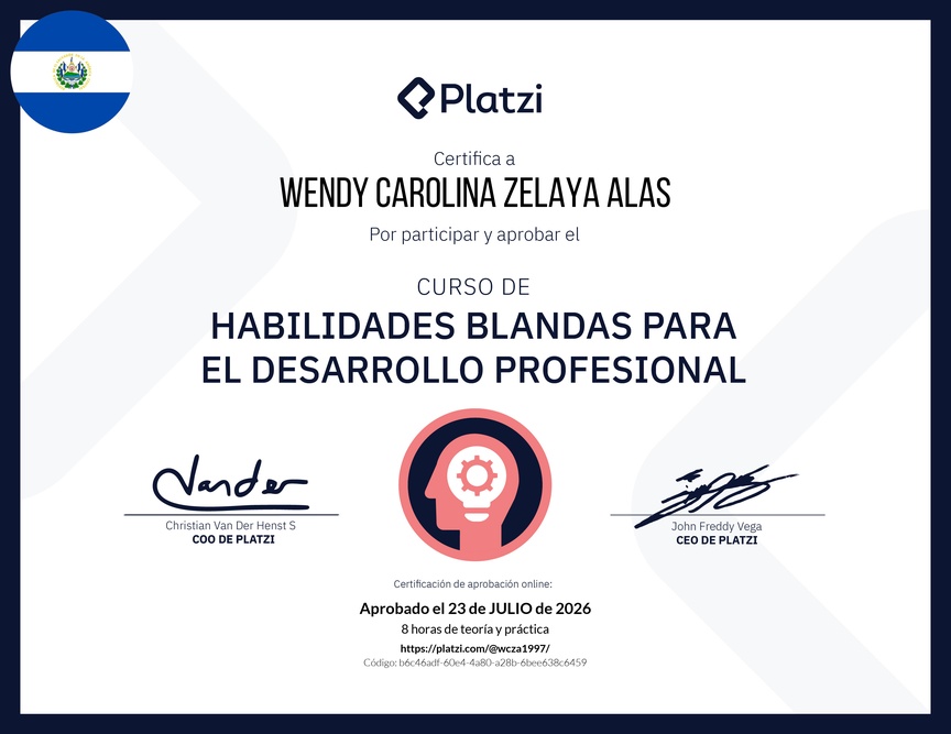 Diploma del Curso de Habilidades Blandas para el Desarrollo Profesional