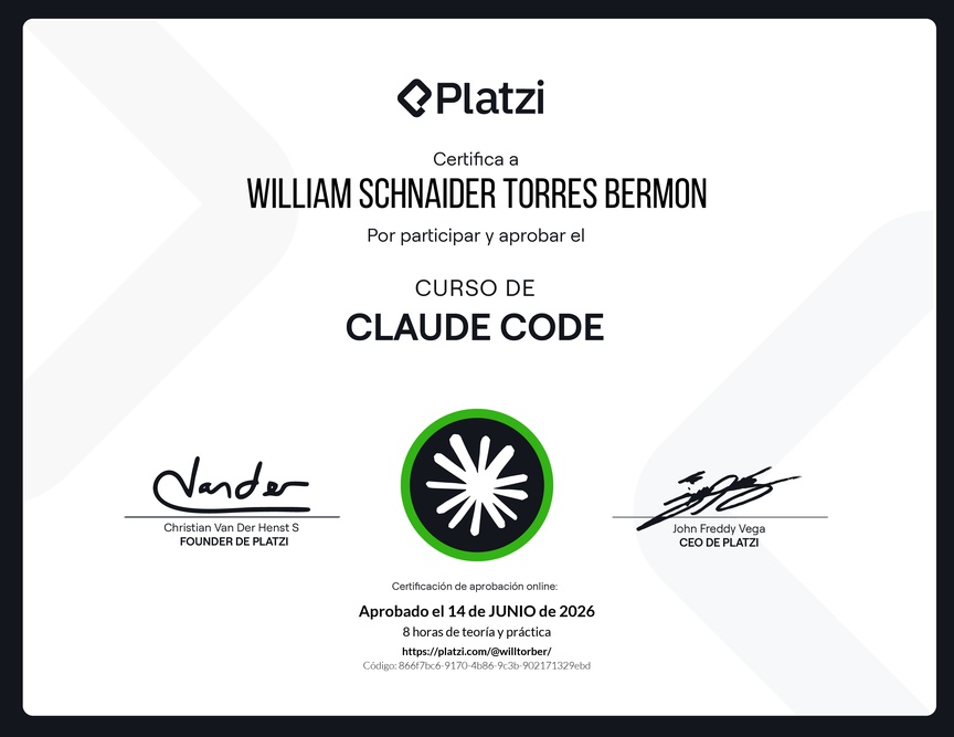 Diploma del Curso de Claude Code