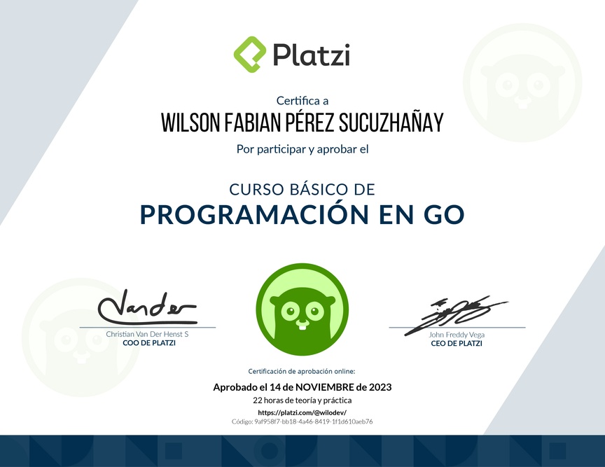 Diploma del Curso Básico de Programación en Go