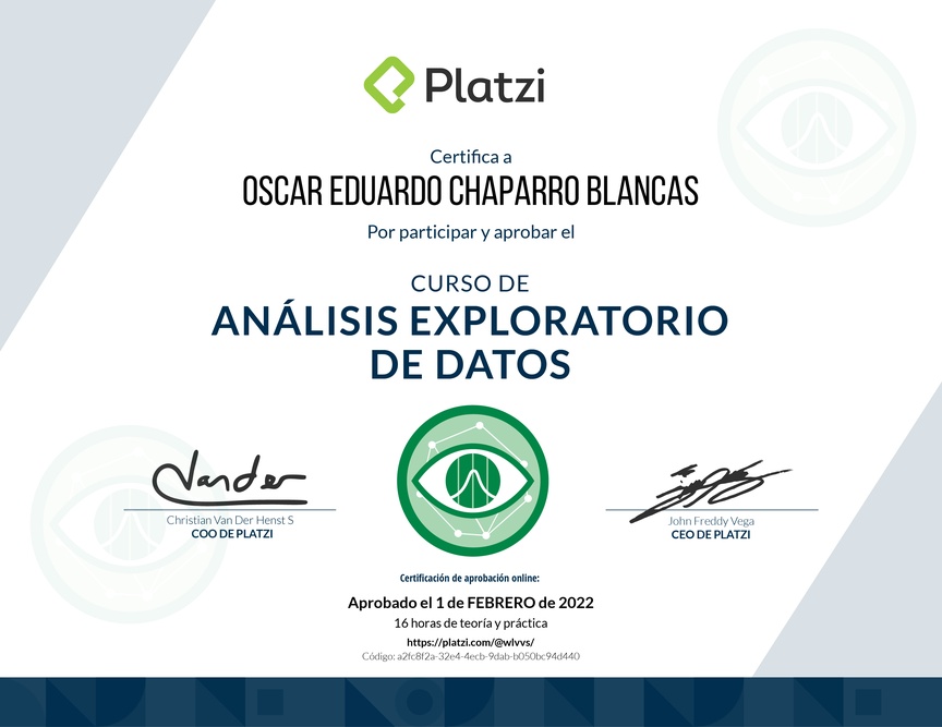 Diploma del Curso de EDA