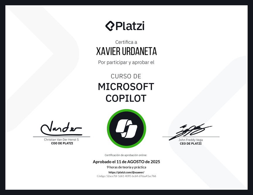 Diploma del Curso de Microsoft 365