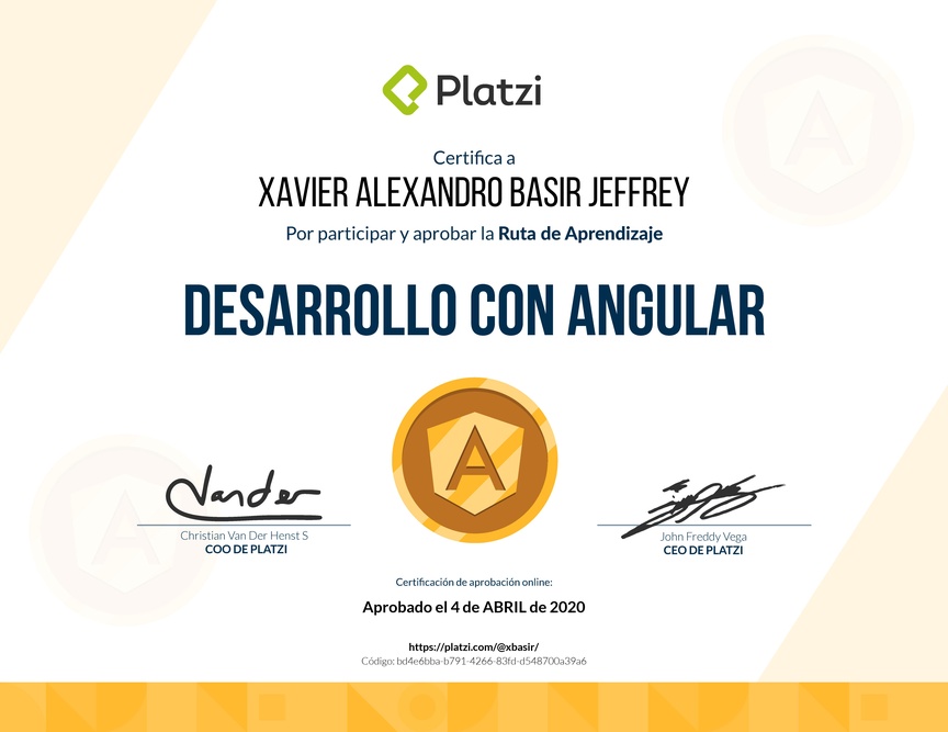 Diploma de la Ruta de Aprendizaje de Frontend a profundidad con Angular
