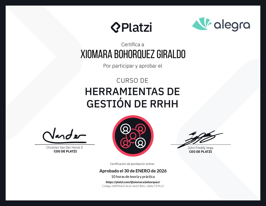 Diploma del Curso de Herramientas de Gestión de RRHH