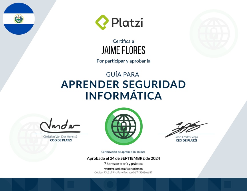 Diploma de Guía para Aprender Seguridad Informática