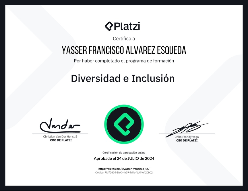 Diploma de la OLD-SCHOOL: Diversidad e Inclusión