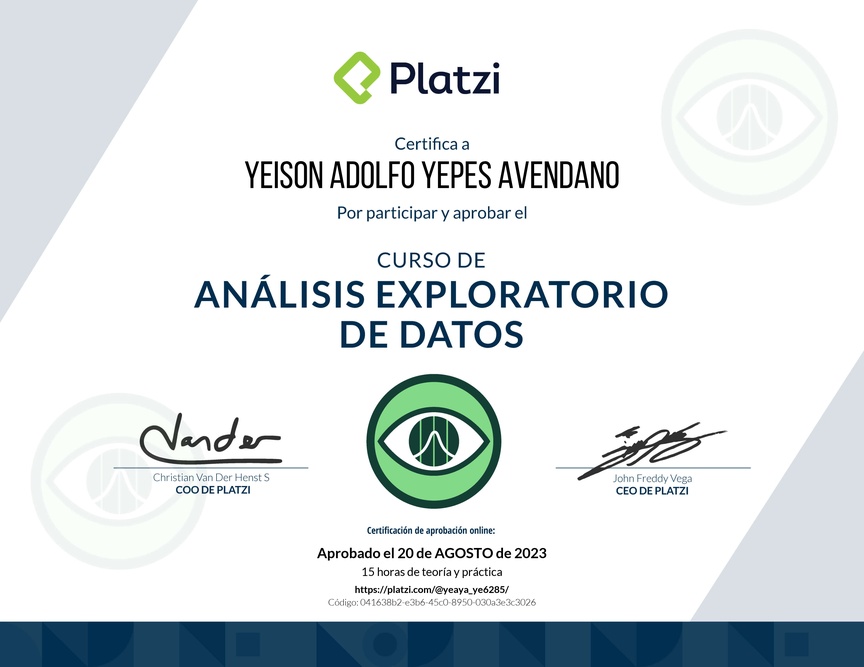 Diploma del Curso de Análisis Exploratorio de Datos