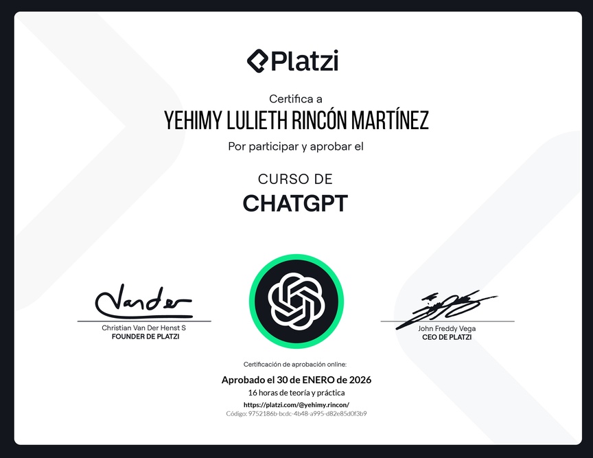 Diploma del Curso de ChatGPT