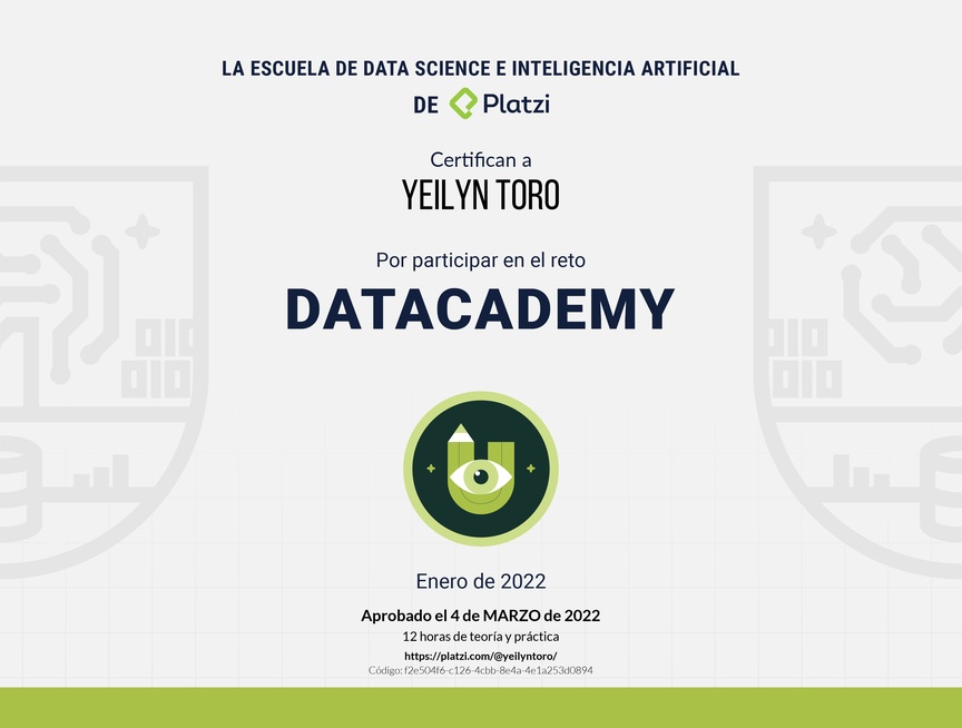 Diploma de Datacademy