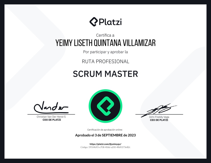 Diploma de la Ruta de Aprendizaje de Scrum Master