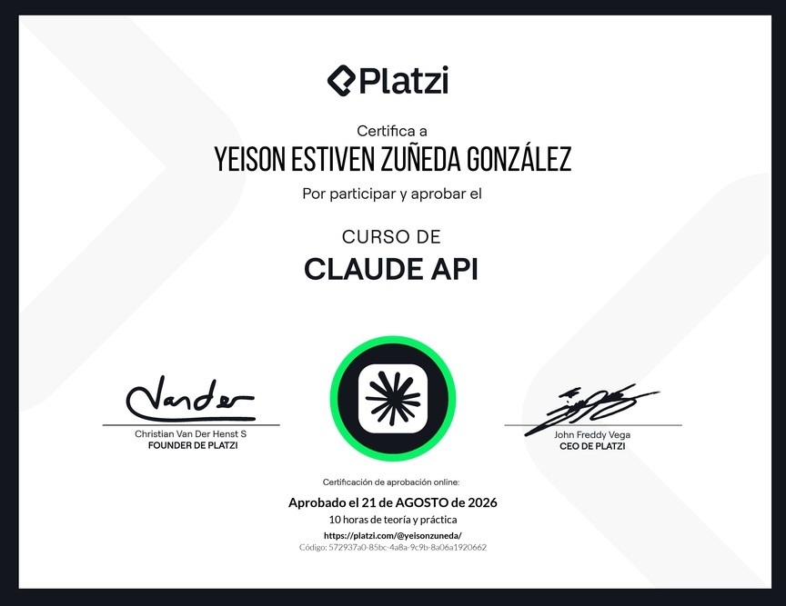 Diploma del Curso de Claude API