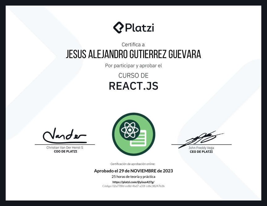 Diploma del Curso de React.js