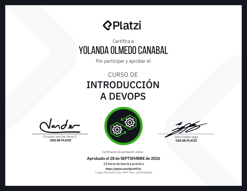 Diploma del Curso de Introducción a DevOps