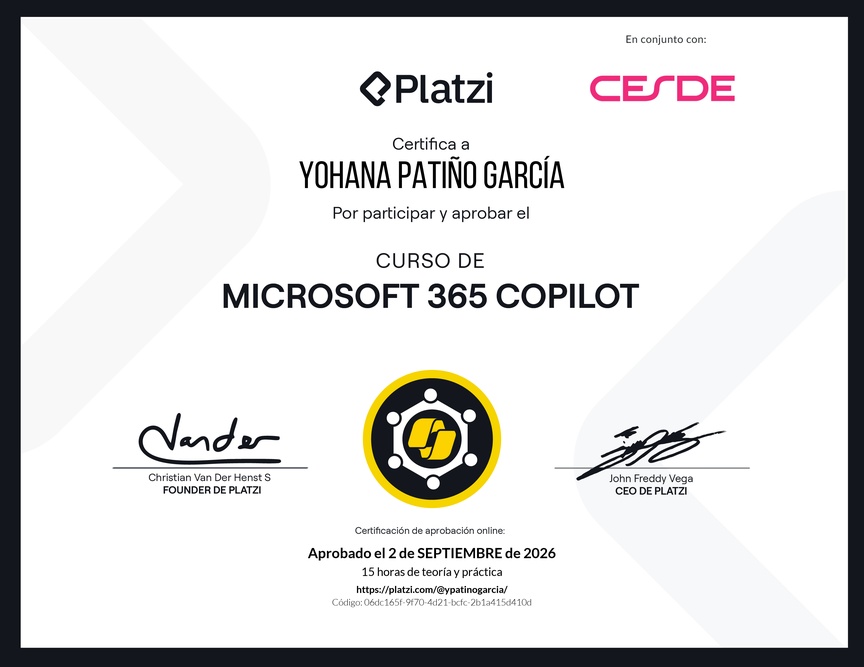Diploma del Curso de Microsoft 365 Copilot