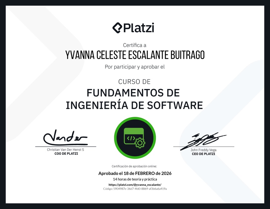 Diploma del Curso de Fundamentos de Ingeniería de Software