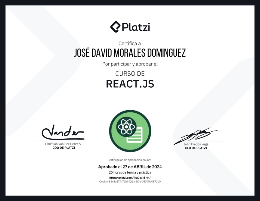 Diploma del Curso de React.js